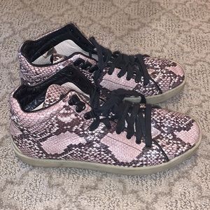 Rag and Bone Snakeskin High Top Sneakers